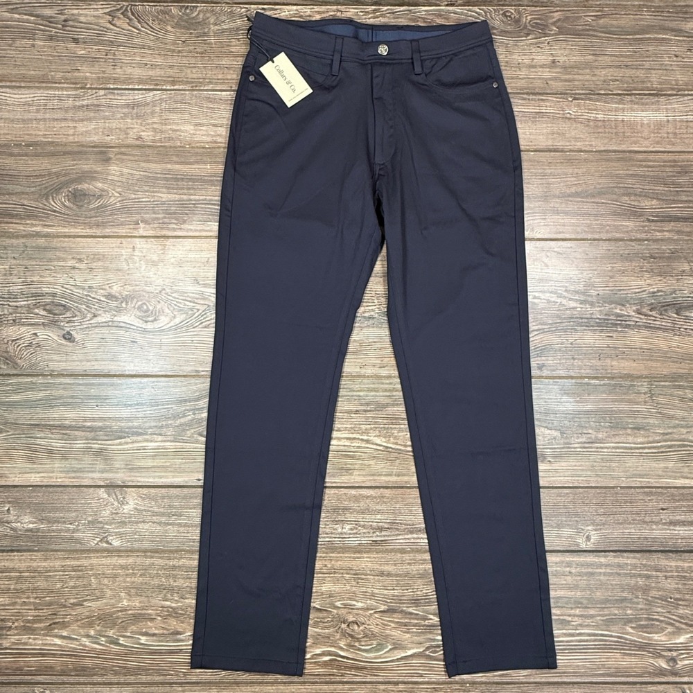 Collars‎ & Co Mens Size 32x32 CEO Tech Pull-On Pants Navy Blue Performance NWT